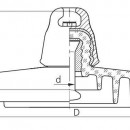 Изолятор линейный подвесной с увеличенным вылетом ребра ПСВ160А - Локус - комплексные поставки для ВОЛС, линий электропередачи, подстанций 