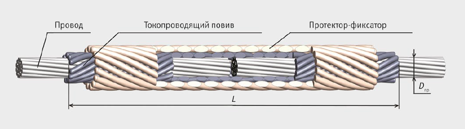 Шлейфовый зажим для проводов, подвешиваемых на линиях до 500 кВ